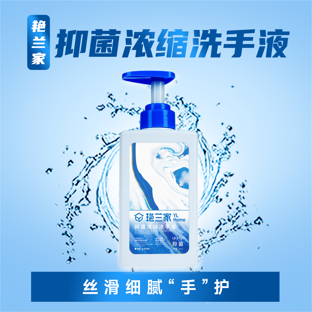 艳兰家抑菌浓缩洗手液420ml*10瓶